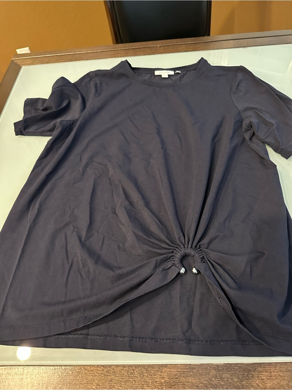 Chico’s navy top size 2 (large)